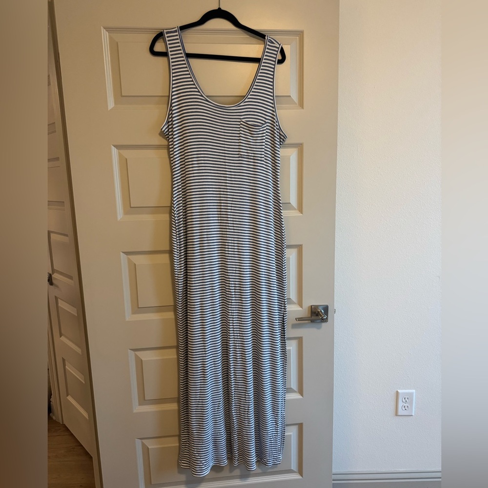 Fashion to Figure Blue and White Striped maxi